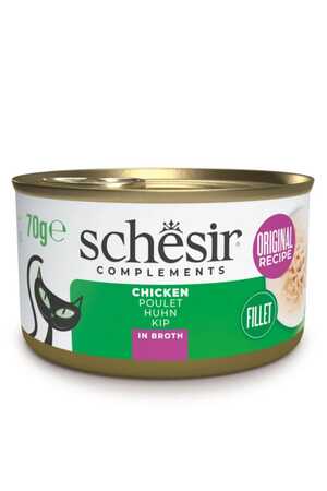 SCHESIR - Schesir Suda Pişirilmiş Fileto Tavuklu Yetişkin Kedi Konservesi 70gr