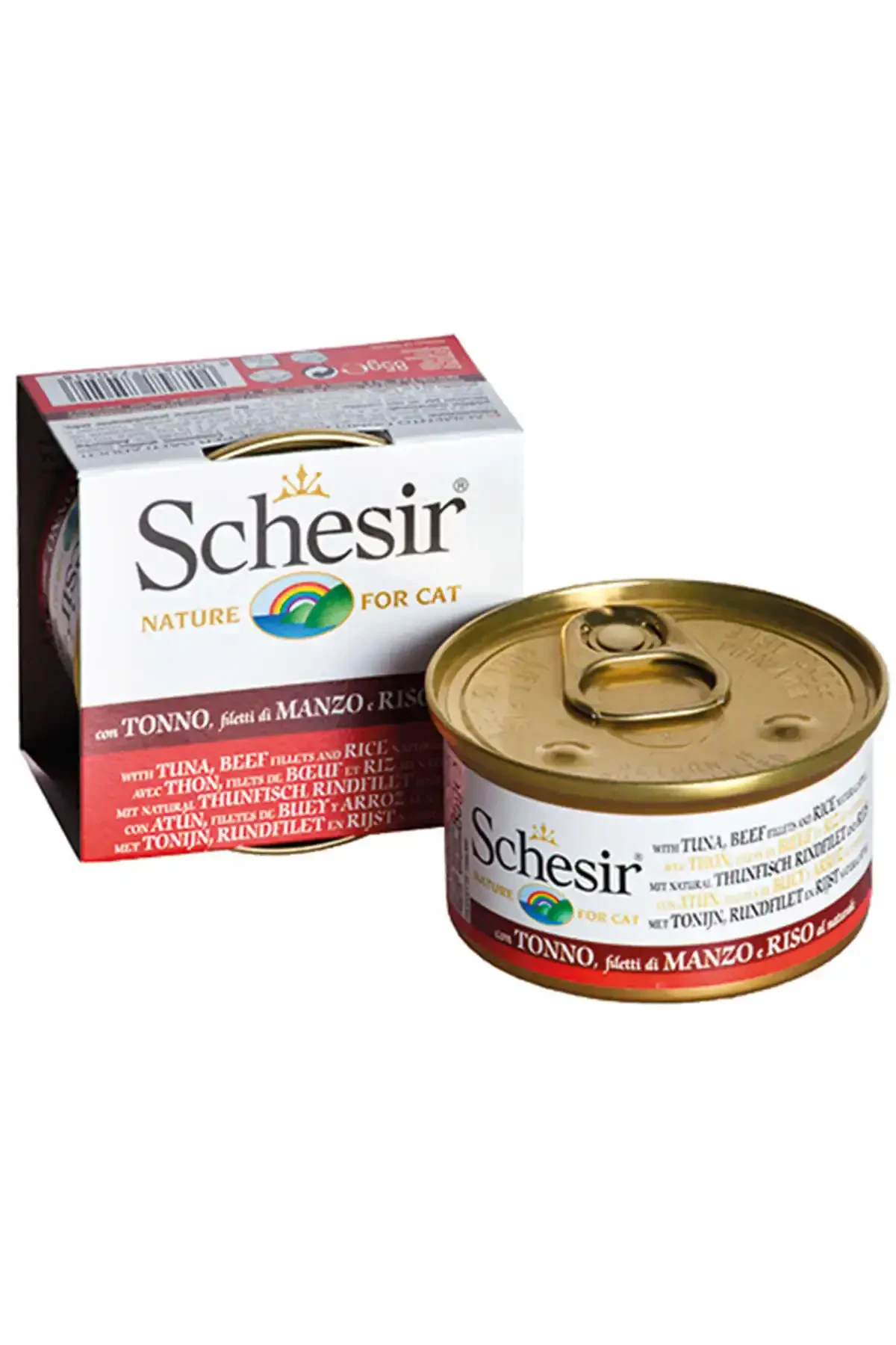 SCHESIR - Schesir Ton Balığı ve Sığır Etli Yetişkin Kedi Konservesi 85gr