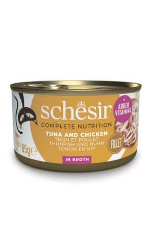 SCHESIR - Schesir Ton Balıklı ve Tavuklu Naturel Kedi Konservesi 85gr