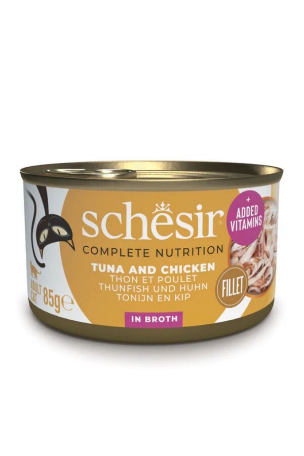 Schesir Ton Balıklı ve Tavuklu Naturel Kedi Konservesi 85gr - 1