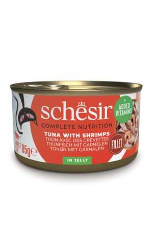 SCHESIR - Schesir Ton Balıklı Ve Karidesli Jöleli Kedi Konservesi 85gr