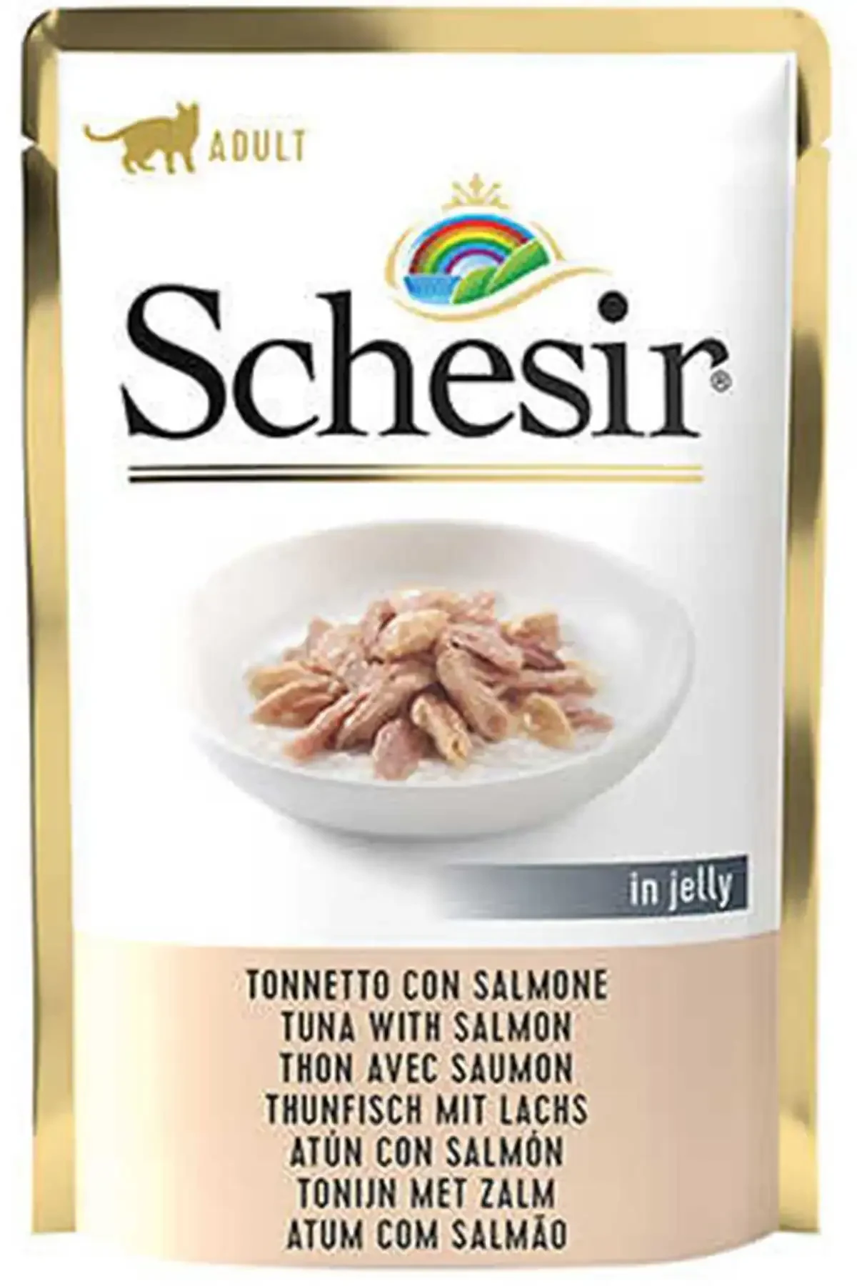 Schesir Ton Balıklı ve Somonlu Yetişkin Kedi Konservesi 85gr