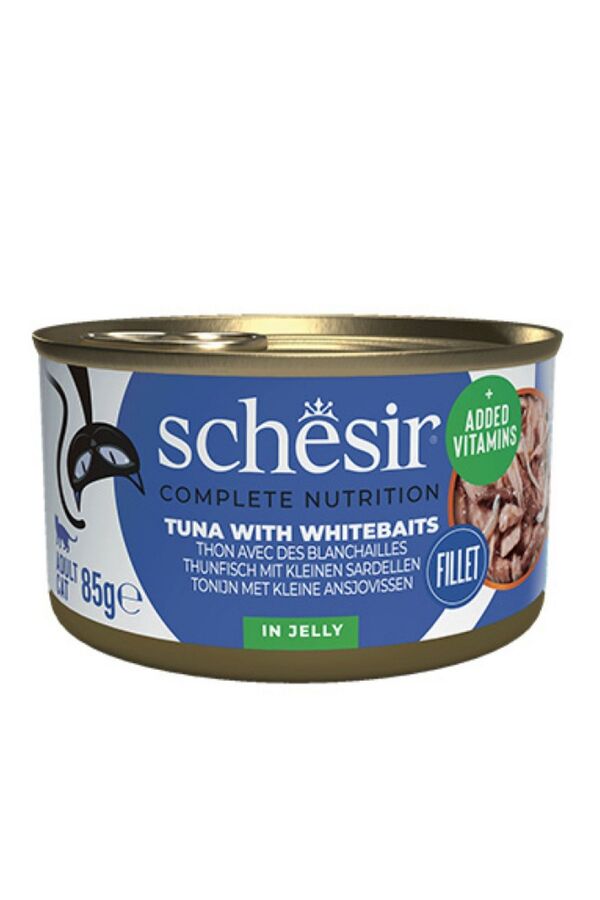 Schesir Ton ve Ringa Balıklı Jöleli Kedi Konservesi 85gr - 1