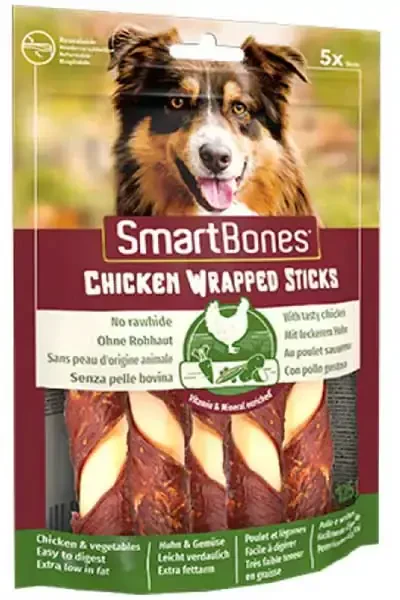 SmartBones Tavuklu Sarma Köpek Ödül Kemiği (5li) 125gr