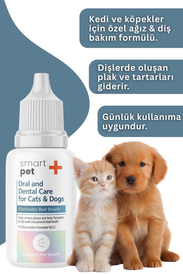 SmartPet + Oral and Dental Care Kedi ve Köpekler için Ağız ve Diş Bakım Ürünü 50ml