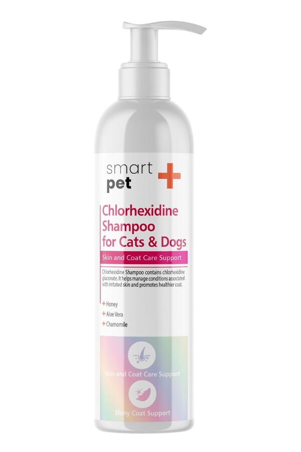 SmartPet + Clorhexidine Kedi ve Köpekler için Kaşıntı ve Tahriş Giderici Şampuan 250ml SmartPet + Clorhexidine Kedi ve Köpekler için Kaşıntı ve Tahriş Giderici Şampuan 250ml