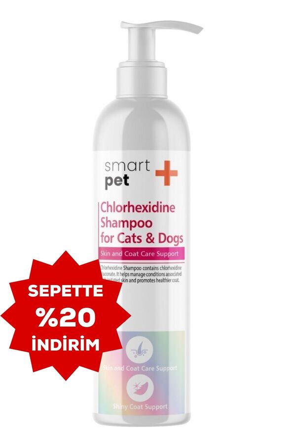 SmartPet + Clorhexidine Kaşıntı ve Tahriş Giderici Kedi ve Köpekler İçin Şampuan 250ml