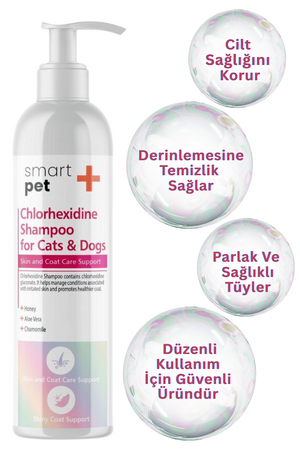 SmartPet + Clorhexidine Kedi ve Köpekler için Kaşıntı ve Tahriş Giderici Şampuan 250ml - Thumbnail