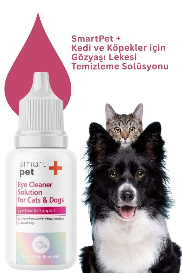 SmartPet + Kedi ve Köpekler için Gözyaşı Lekesi Temizleme Solüsyonu 50ml