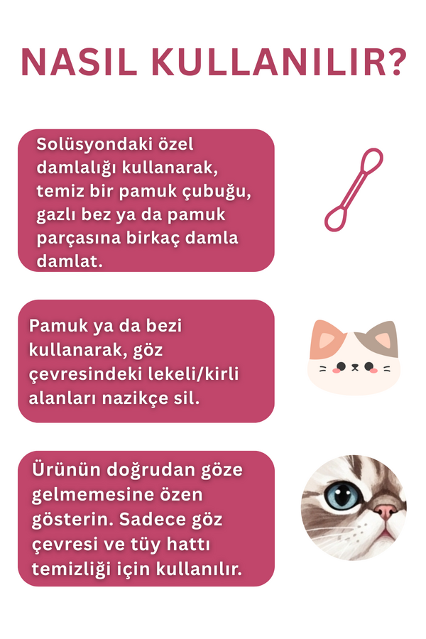 SmartPet + Kedi ve Köpekler için Gözyaşı Lekesi Temizleme Solüsyonu 50ml