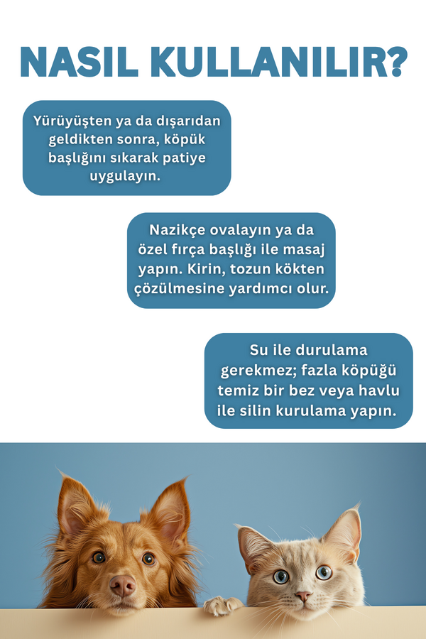 SmartPet + Kedi ve Köpekler İçin Pati Temizleme Köpüğü 150ml