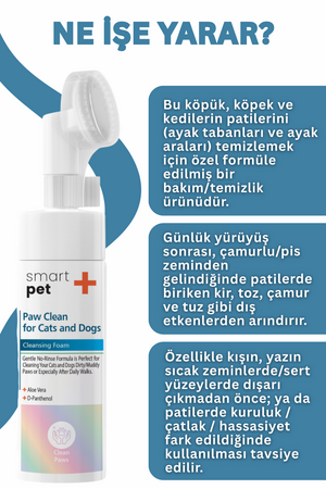 SmartPet + Kedi ve Köpekler İçin Pati Temizleme Köpüğü 150ml - Thumbnail (2)