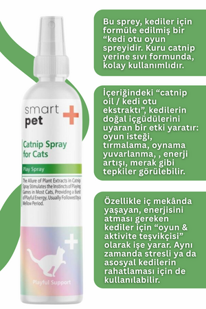 Smartpet + Catnip Sprey Kedi Otlu Oyun Spreyi 100ml - Thumbnail (2)