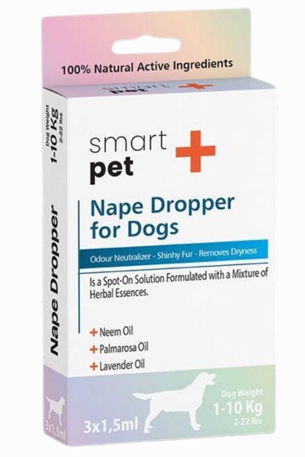 Smartpet + 1-10kg Köpekler İçin Deri Bakım Ense Damlası 3x1,5ml