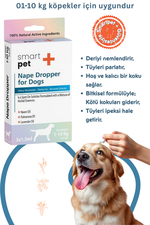 Smartpet + 1-10kg Köpekler İçin Deri Bakım Ense Damlası 3x1,5ml - Thumbnail (2)