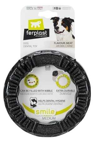 FERPLAST - Ferplast Smile Aromalı Halka Oyuncak Siyah M