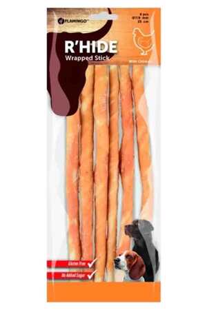 FLAMINGO - Flamingo Snacks Rhide Tavuk Sargılı Köpek Ödül Çubuğu 25cm 130gr