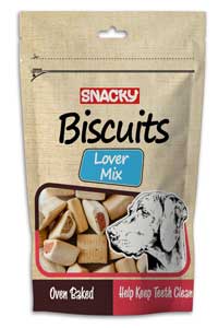 SNACKY - Snacky Lover Mix Köpek Ödül Bisküvisi 200gr