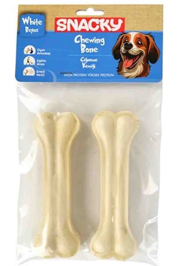 Snacky Beyaz Köpek Çiğneme Kemiği 13cm 2li