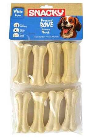 SNACKY - Snacky Beyaz Köpek Çiğneme Kemiği 7,5cm 8li SNACKY - Snacky Beyaz Köpek Çiğneme Kemiği 7,5cm 8li