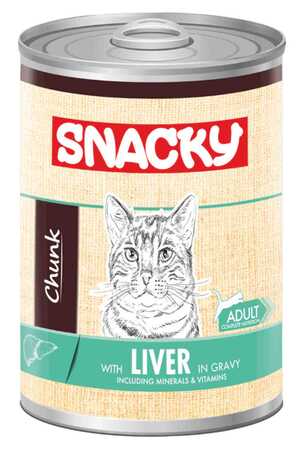 SNACKY - Snacky Ciğerli Yetişkin Kedi Konservesi 400gr