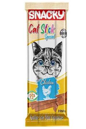 SNACKY - Snacky Cat Stick Special Tavuklu Tahılsız Kedi Ödül Çubuğu 15gr(3lü) SNACKY - Snacky Cat Stick Special Tavuklu Tahılsız Kedi Ödül Çubuğu 15gr(3lü)
