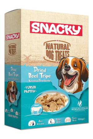 SNACKY - Snacky Kurutulmuş Dana İşkembe Köpek Ödül Maması 100gr