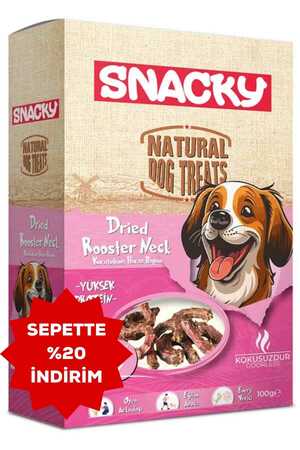 SNACKY - Snacky Kurutulmuş Horoz Boyun Köpek Ödül Maması 100gr