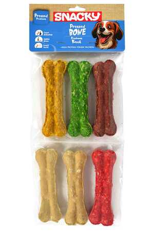 SNACKY - Snacky Munchy Köpek Press Kemik 11,5cm 6lı