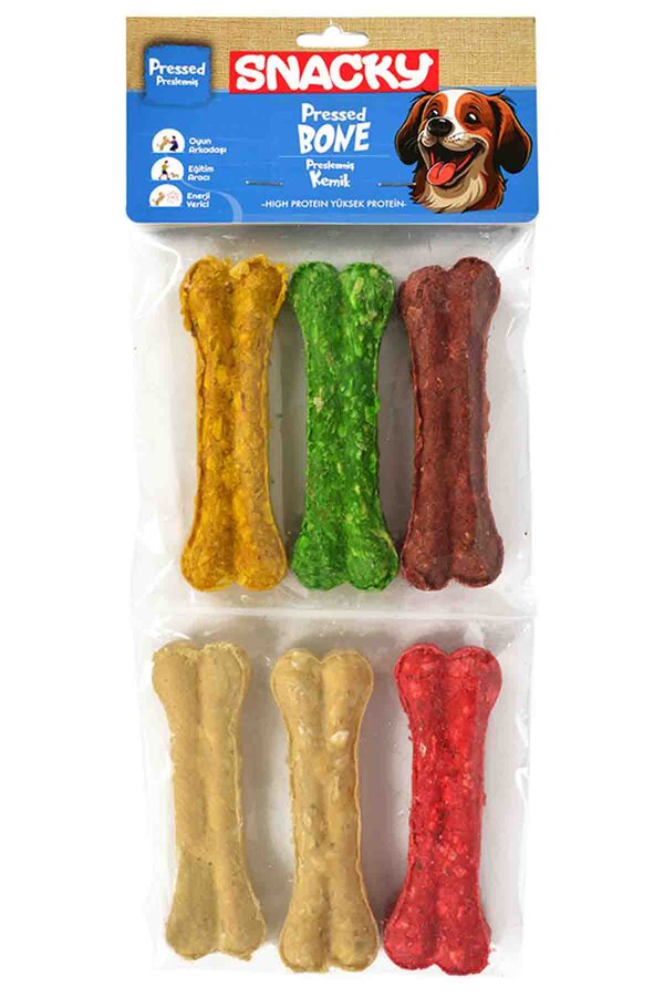 Snacky Munchy Köpek Press Kemik 11,5cm 6lı
