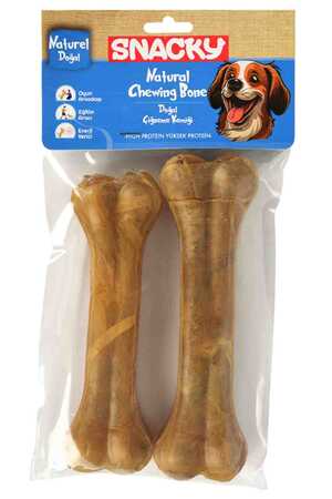 SNACKY - Snacky Natural Köpek Çiğneme Kemiği 15cm 2li