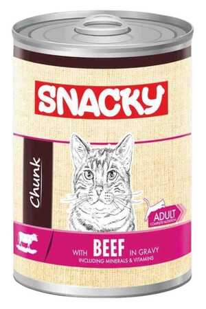 SNACKY - Snacky Sığır Etli Yetişkin Kedi Konservesi 400gr