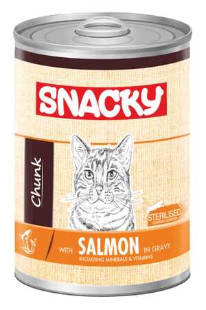 SNACKY - Snacky Somonlu Kısırılaştırılmış Kedi Konservesi 400gr