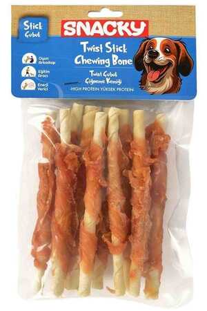 SNACKY - Snacky Tavuk Sargılı Köpek Kemiği 13cm 10lu