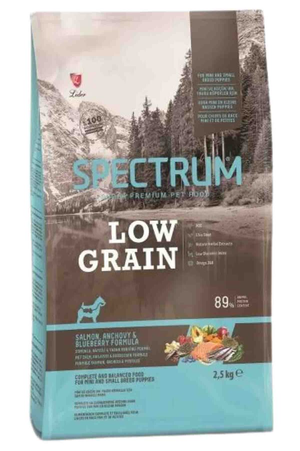 Spectrum Düşük Tahıllı Somonlu Hamsili ve Yaban Mersinli Mini Irk Yavru Köpek Maması 2.5kg - 1