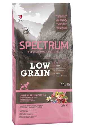 SPECTRUM - Spectrum Düşük Tahıllı Kuzulu, Yaban Mersinli Orta ve Büyük Irk Yavru Köpek Maması 12kg