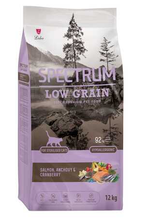 SPECTRUM - Spectrum Düşük Tahıllı Somon Hamsi ve Yaban Mersinli Kısırlaştırılmış Kedi Maması 12kg