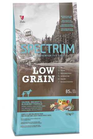 Spectrum Düşük Tahıllı Somonlu Hamsili Yaban Mersinli Orta ve Büyük Irk Yetişkin Köpek Maması 12kg
