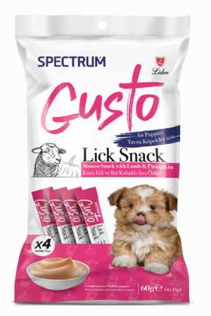SPECTRUM - Spectrum Gusto Kuzu Etli ve Bal Kabaklı Yavru Köpek Sıvı Ödülü 4x15gr