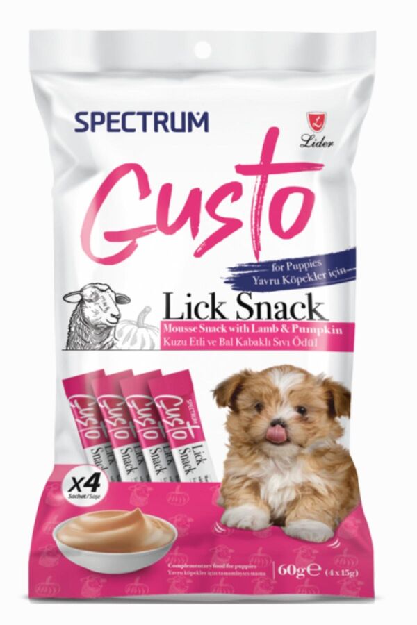 Spectrum Gusto Kuzu Etli ve Bal Kabaklı Yavru Köpek Sıvı Ödülü 4x15gr