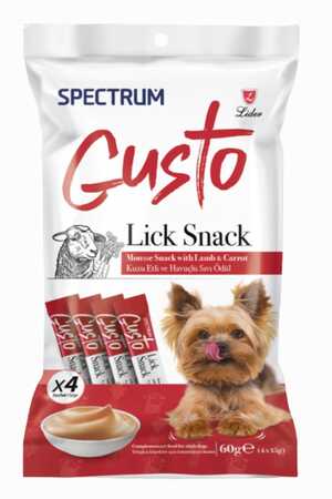 SPECTRUM - Spectrum Gusto Kuzu Etli ve Havuçlu Sıvı Yetişkin Köpek Ödül Maması 4x15gr