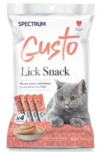 SPECTRUM - Spectrum Gusto Somonlu Sıvı Kedi Ödül Maması 15gr(4lü)