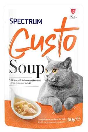 SPECTRUM - Spectrum Gusto Tavuklu Somon Balıklı ve Kabaklı Kedi Çorbası 50gr