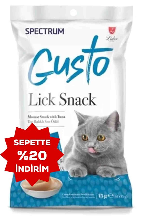 Spectrum Gusto Ton Balıklı Sıvı Kedi Ödül Maması 15gr (4lü)