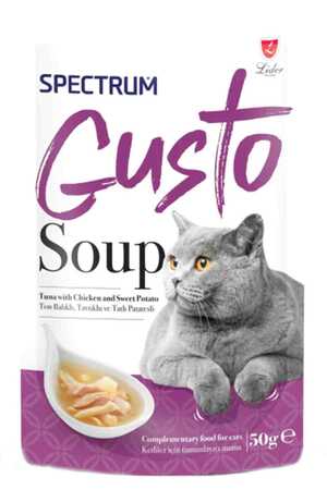 SPECTRUM - Spectrum Gusto Ton Balıklı Tavuklu ve Tatlı Patatesli Kedi Çorbası 50gr