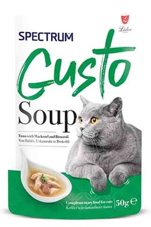 SPECTRUM - Spectrum Gusto Ton Balıklı Uskumrulu ve Brokolili Kedi Çorbası 50gr