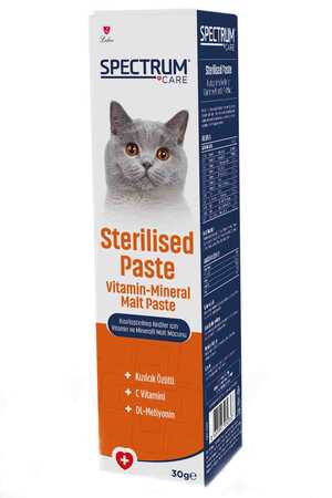 Spectrum Kısırlaştırılmış Kediler İçin Vitamin ve Mineralli Malt Macunu 30gr (1)