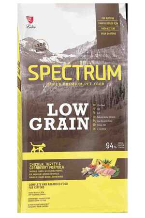 SPECTRUM - Spectrum Düşük Tahıllı Tavuklu Hindili ve Kızılcıklı Yavru Kedi Maması 12+1kg