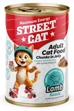 STREET CAT - Street Cat Kuzu Etli Yetişkin Kedi Konservesi 400gr
