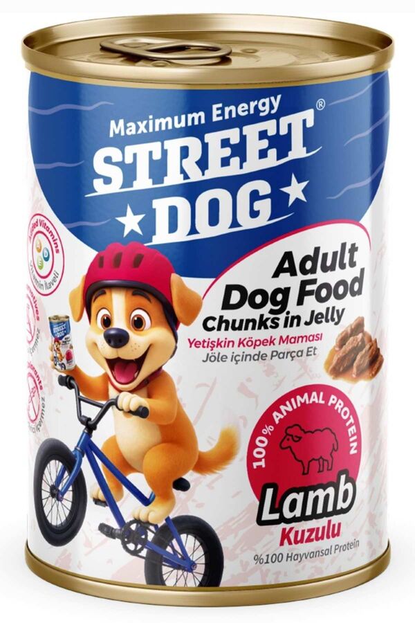 Street Dog Kuzu Etli Yetişkin Köpek Konservesi 400gr
